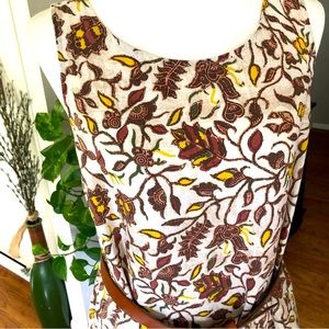 Rachel Zoe☀️linen botanical shift dress☀️size Med